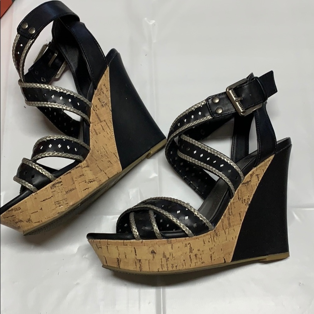 G by Guess Black Platform Wedges